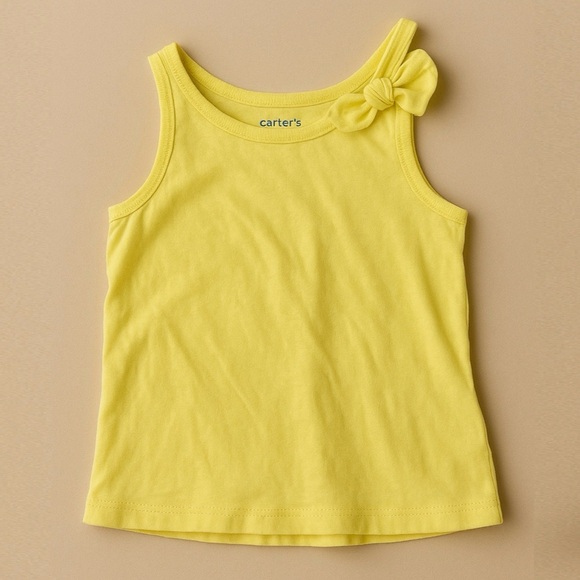 Carter’s Lime Yellow Tank Top With Bow - Picture 2 of 4